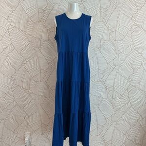 Sleeveless Blue Maxi Dress